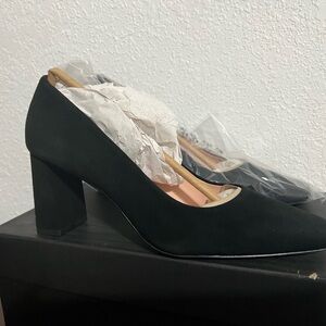 J.Crew Kid Suede Class Pump Black Sz 7 1/2